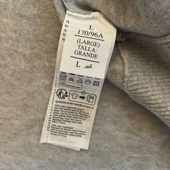 All Saints Ellie Gray Sweater Adjustable Snaps Dolman Sleeves Large - Picture 7 of 8